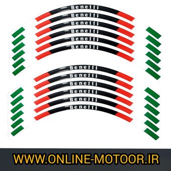 پد برچسب دور رینگ موتورسیکلت مدل W-20-ITALI مناسب برای بنلی بسته 12 عددی