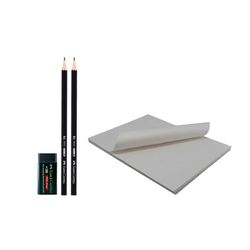 کاغذ طراحی طرح ته چسب به همراه مداد و پاک کن بسته 4 عددی