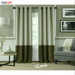 مجموعه دو عددی پرده کتان دورنگ مدل Kd12