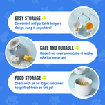 قمقمه‌ی آب و غذای سگ و گربه طرح ابر / Cloud portable water bottle for pet