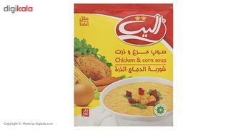 سوپ نیمه آماده مرغ و ذرت الیت مقدار 65 گرم