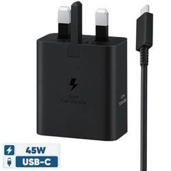 شارژر دیواری 45 وات 3 پین سامسونگ مدل EP-T4511 قابلیت LOW STANDBY به همراه کابل با گارانتی شرکتی