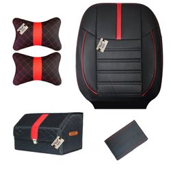  روکش صندلی خودرو سوشیانت مدل R مناسب برای پژو 207 به همراه پشت گردنی و جعبه و دور فرمان