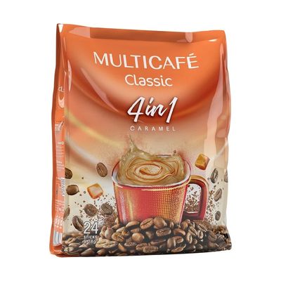کافی میکس 4 در 1 با طعم کارامل مولتی کافه بسته 24 عددی
