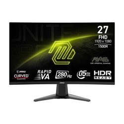 مانیتور خمیده گیمینگ 27 اینچ ام اس آی مدل MAG 276CXF، رزولوشن Full HD، پنل Rapid VA، نرخ بروزرسانی 280 هرتز، با نسبت تصویر 16:9،