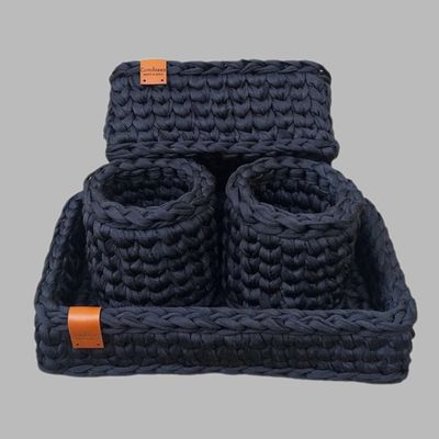 سبد قلاب بافی تریکو کد 05 مجموعه 4 عددی
