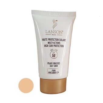 کرم ضدآفتاب رنگی لانسون SPF50 مدل مولتی اکشن شماره 1.5، مناسب پوست‌های چرب، حجم 40 میلی‌لیتر
