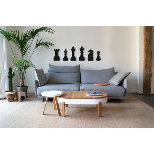 استیکر دیواری مدل مهره های شطرنج کد C28 مجموعه 6 عددی