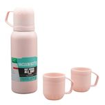 فلاسک مدل GS-M-269892 گنجایش 0.6 لیتر به همراه لیوان سفری بسته 3 عددی