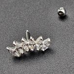 پیرسینگ نقره زنانه آی ام مدل جواهری لوکس