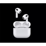 هدفون بلوتوثی اپل مدل AirPods 3 با نویز کنسلینگ میکروفون (ENC)، درگاه شارژ لایتنینگ، دارای سنسور تشخیص پوست و پشتیبانی از فرمان 