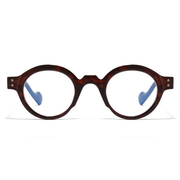 فریم عینک طبی گرد مدل SZ2003 Light Navy Umber مناسب برای صورت گرد و بیضی