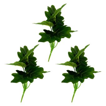 گل مصنوعی مدل بوته برگ آپارتمانی دالبری بسته 3 عددی
