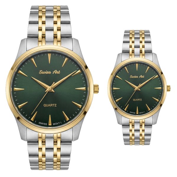 ست ساعت مچی عقربهای کوارتز زنانه و مردانه سوئیس آرت مدل ANT172-173SG1507