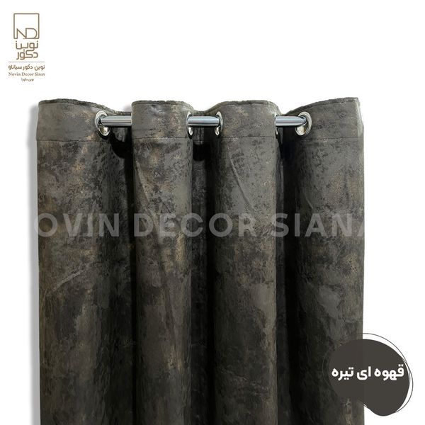 پرده نوین دکور سیاناو مدل مخمل پتینه سزار 280 سایز 280 × 140 سانتی متر
