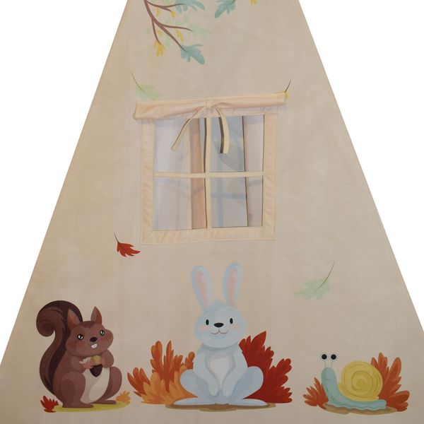 چادر سرخپوستی بازی کودک طرح حیوانات PT509