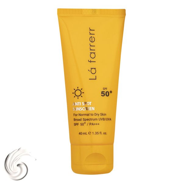 کرم ضدآفتاب و ضدلک بیرنگ لافارر مدل SPF50، مناسب پوستهای خشک و معمولی، حجم 40 میلیلیتر