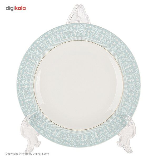 سرویس 102 پارچه چینی زرین ایران سری ایتالیا اف مدل سپید صدف درجه یک