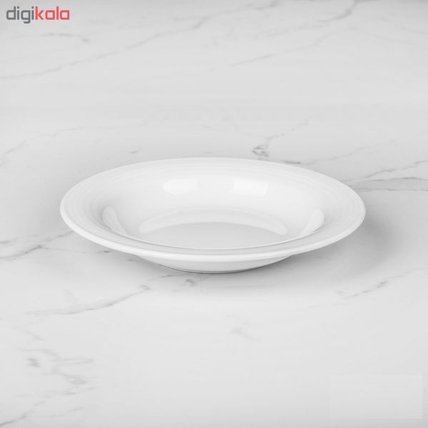 بشقاب خورش خوری چینی زرین ایران مدل هتلی 49 کد 20 درجه عالی بسته 6 عددی