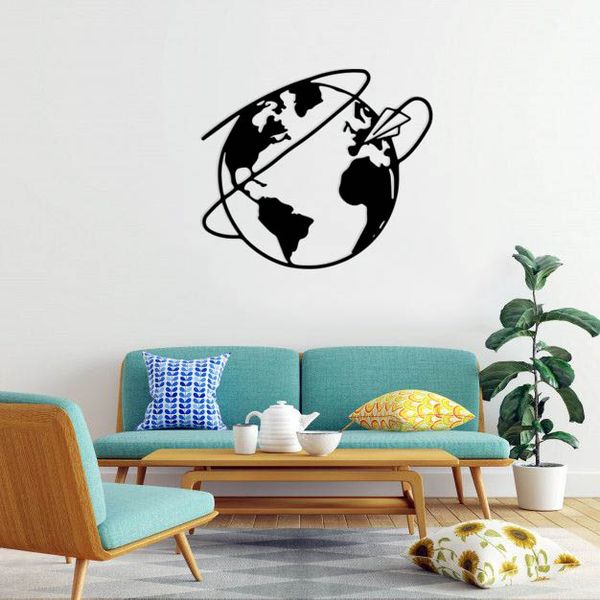 استیکر دیواری طرح worldmap