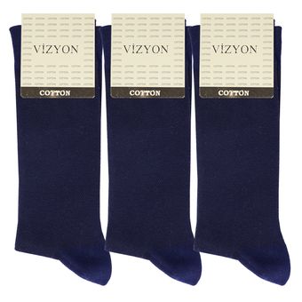 جوراب ساق بلند مردانه ویزیون کد VMT111.Z1 بسته 3 عددی
