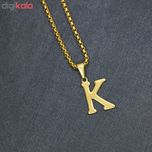 گردنبند مردانه طرح حرف K کد h014