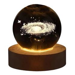 چراغ خواب طرح گوی کریستال مدل کهکشان سایز 6