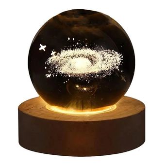 چراغ خواب طرح گوی کریستال مدل کهکشان سایز 6