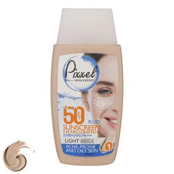 کرم ضدآفتاب رنگی پیکسل 50 SPFمدل LIGHT BEIGE مناسب برای پوست‌های چرب، حجم 50 میلی‌لیتر
