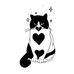 استیکر مدل پیشی قلبی ناوی