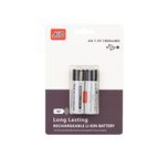 باتری قلمی قابل شارژ آکو مدل AA LI-ION بسته 2 عددی