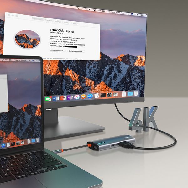 هاب 5 پورت USB-C الدینیو مدل DS-15H