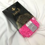 ست شورت و سوتین زنانه ژوبین مدل گیپوری طرح برگ رنگ سرخابی