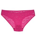 ست شورت و سوتین زنانه ژوبین مدل گیپوری طرح برگ رنگ سرخابی