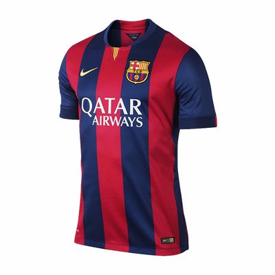 تی شرت آستین کوتاه ورزشی مردانه مدل بارسلونا Home 2015