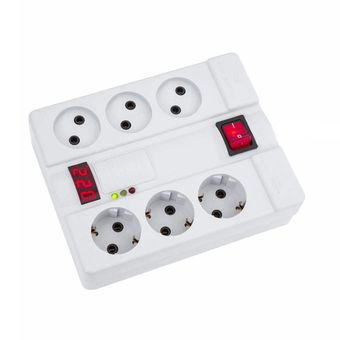 محافظ ولتاژ پارت الکتریک مدل 6 شاخه با کابل 2 متری