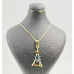 پلاک زنجیر طرح برج ایفل