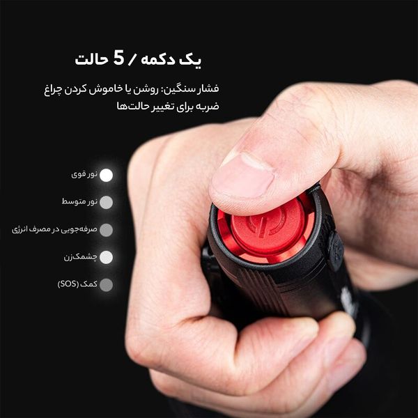 چراغ قوه نیچرهایک مدل Senter Waterproof کد NH20ZM010