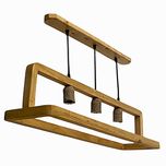 لوستر سه شعله مدل چوبی کد 080