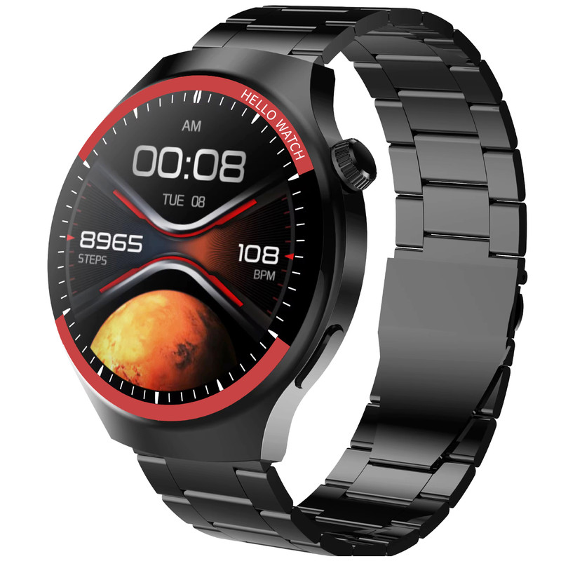 ساعت هوشمند 1.43 اینچی دیبت ویر مدلHT13 با بند سلیکونی و فلزی