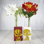 گلدان چوبی طرح دختر