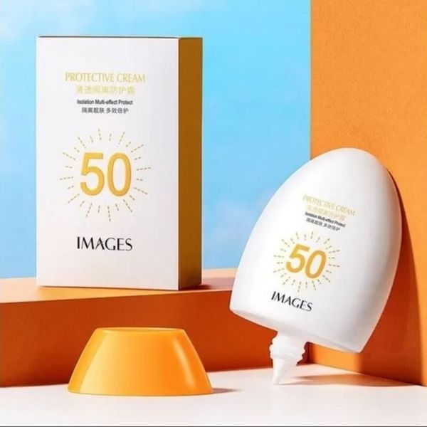 کرم ضد آفتاب بدون رنگ ایمجز SPF 50 مدل Protective مناسب انواع پوست حجم 45 میلی لیتر
