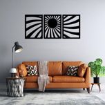 دیوارکوب ماهوت طرح خورشید مجموعه 3 عددی