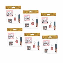 بسته لوازم تحریر مدل 4 تکه چوبی طرح خرسی استیکر کد1 مجموعه 6 عددی