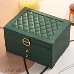 جعبه جواهرات مدل چرمی 3طبقه