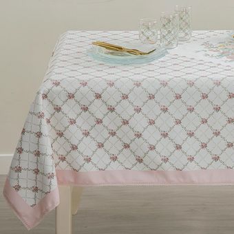رومیزی انگلیش هوم مدل Rosalinda-Pembe سایز 200x150 سانتی‌متر