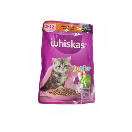 پوچ گربه ویسکاس مدل جونیور طعم مرغ وزن 85 گرم