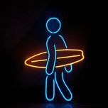 چراغ نئونی دیواری طرح موج سوار