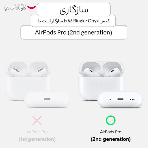 هدفون بلوتوثی اپل مدل AirPods Pro 2nd Generation 2022 Lightning