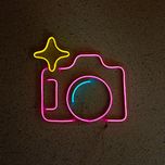 چراغ دیواری مدل نئونی  دوربین عکاسی*496